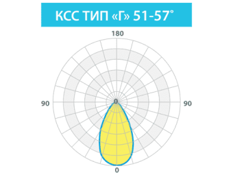 Настенный светодиодный светильник КСС тип "Д" Кедр СБУ 100 ВТ